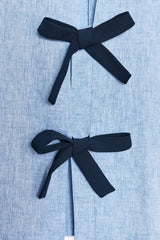 BLOUSE À LACETS AVEC LIN