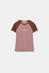 T-SHIRT MANCHES RAGLAN A RAYURES