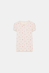 T-SHIRT POINTELLE FLEURS