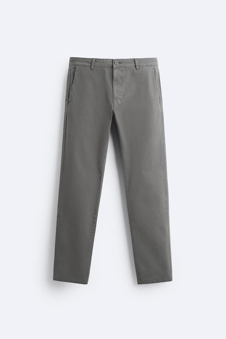 Pantalon chino coupe moulante - Gris