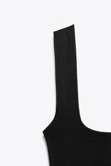 ROBE DECOLLETÉ CARRÉ STRETCH