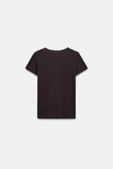 T-SHIRT MANCHES COURTES AVEC LIN