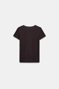 T-SHIRT MANCHES COURTES AVEC LIN