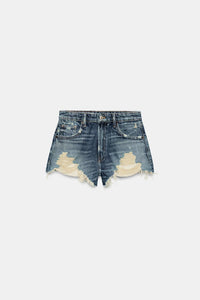 SHORT EN DENIM TRF TAILLE HAUTE DÉCHIRURES