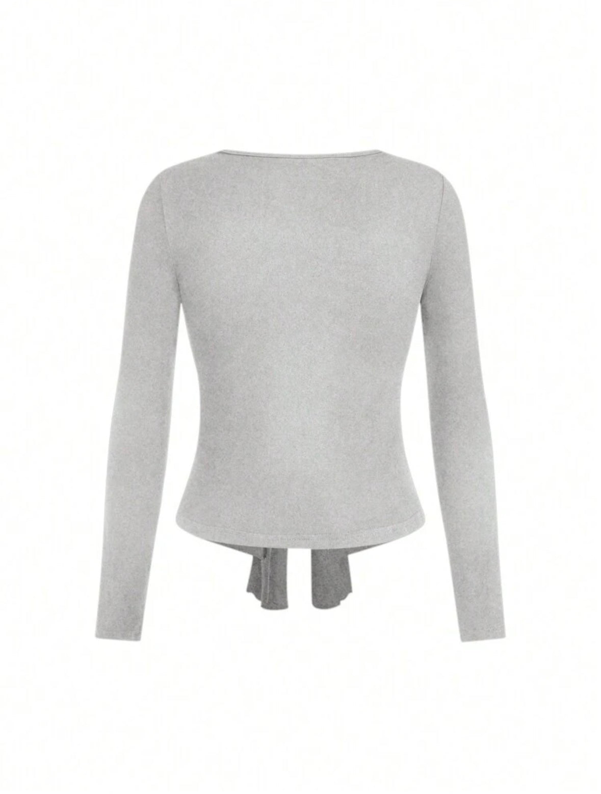 T-shirt Casual à Manches longues - Gris