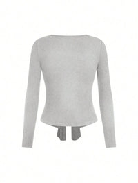 T-shirt Casual à Manches longues - Gris