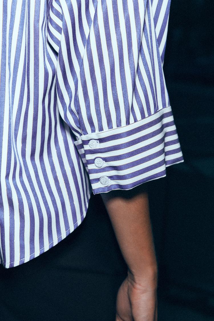 CHEMISE EN POPELINE À MANCHES AMPLES