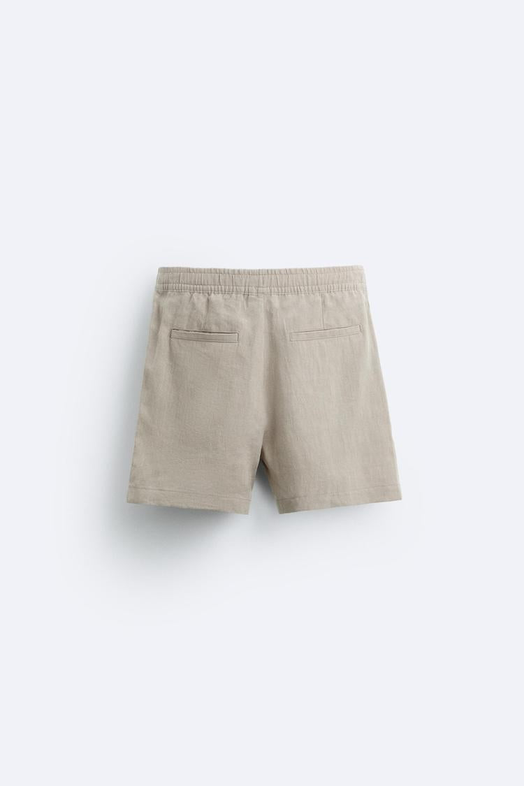 Short en Lin - Gris Taupe