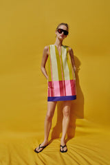 ROBE COURTE À RAYURES