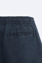 Short en Lin - Noir