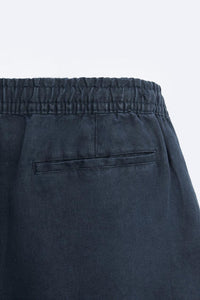 Short en Lin - Noir