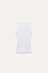 T-shirt a rib large - Noir