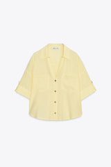 CHEMISE COURTE EN LIN