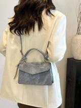 Sac à main avec ceinture décorative - Bleu Azur