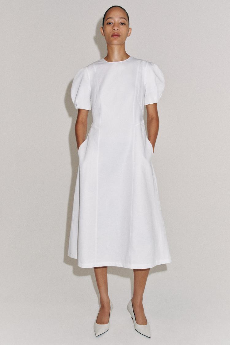 ROBE MI-LONGUE AVEC LIN ZW COLLECTION