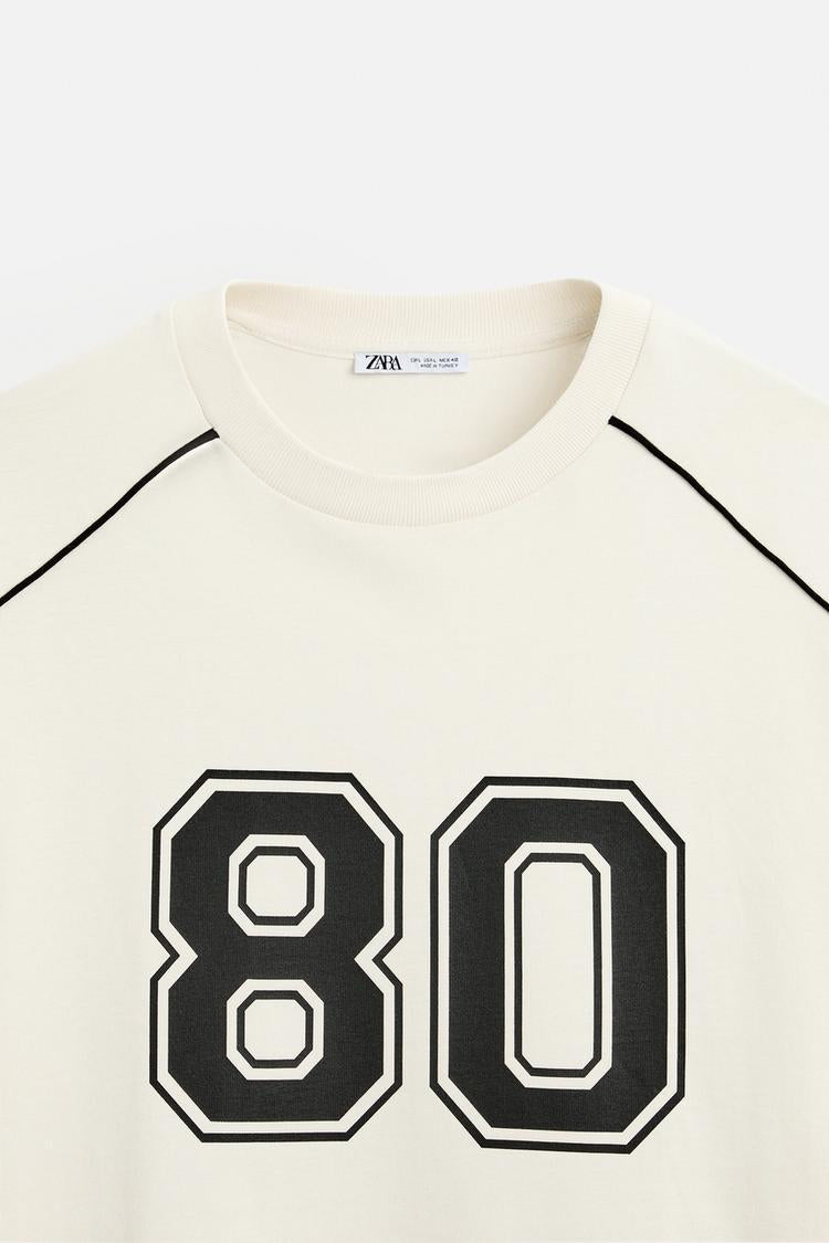 T-SHIRT NUMÉRO CONTRASTÉ