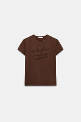 T-SHIRT INSCRIPTION MANCHES COURTES