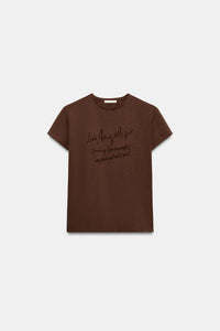 T-SHIRT INSCRIPTION MANCHES COURTES