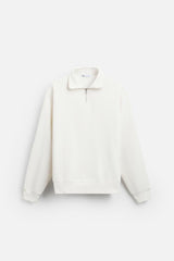 Sweat a zip sur le col - Noir