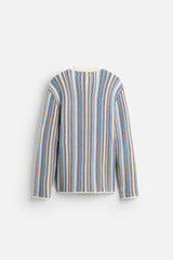 Pull en jacquard à rayures