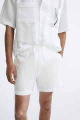 Short en Lin - Blanc