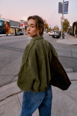 VESTE BOMBER EFFET DAIM
