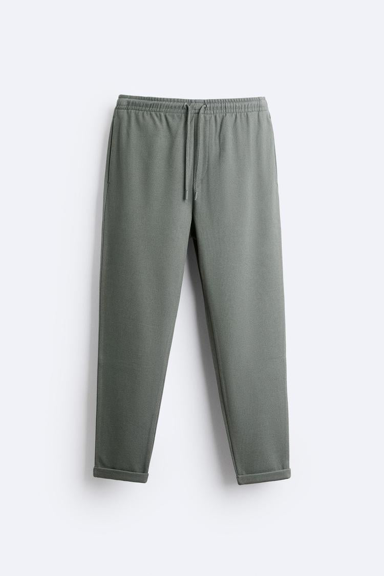 Pantalon style jogging - Vert olive