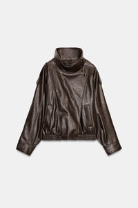 BLOUSON EN MATIÈRE SYNTHÉTIQUE