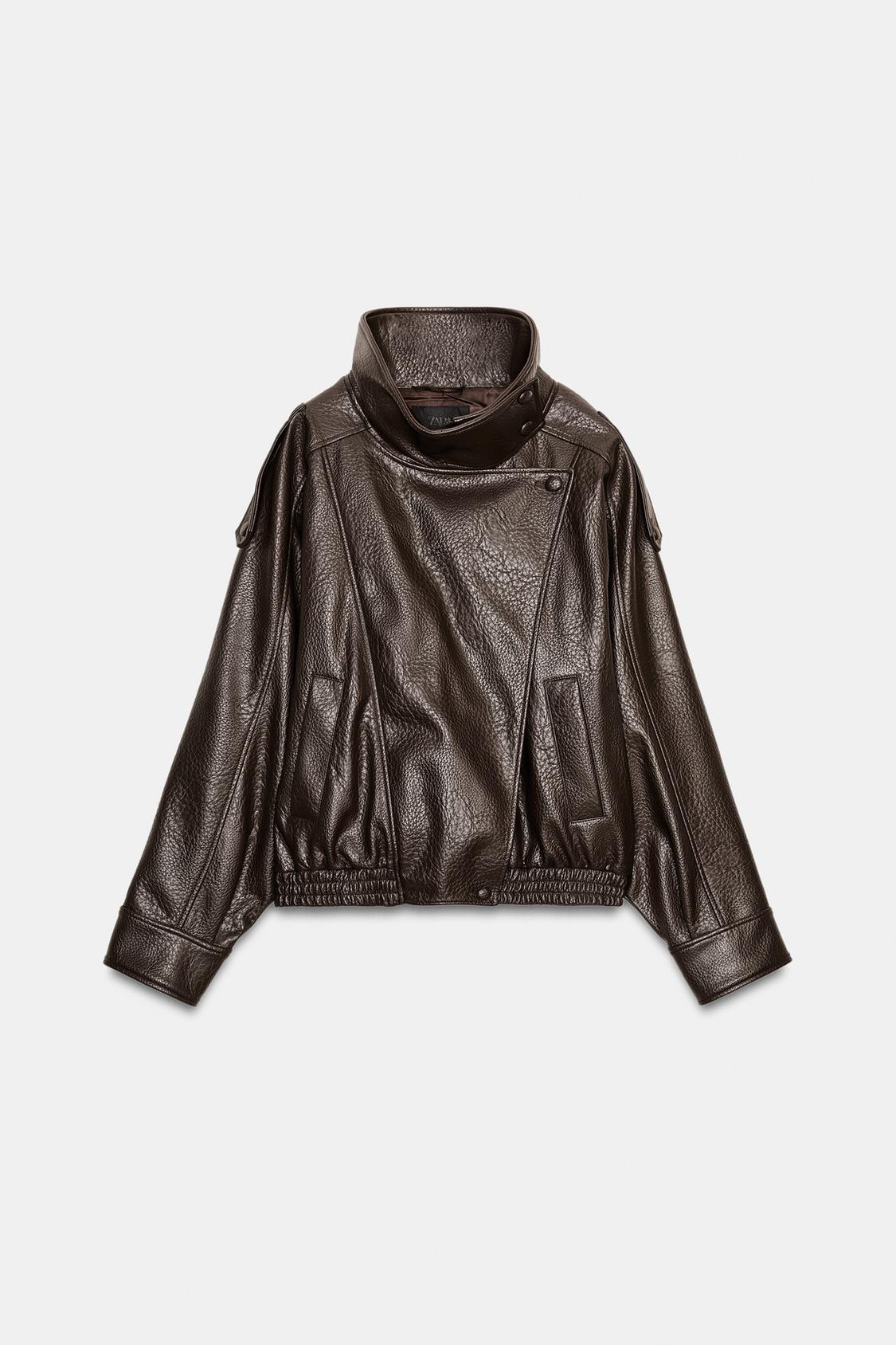 BLOUSON EN MATIÈRE SYNTHÉTIQUE