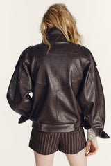 BLOUSON EN MATIÈRE SYNTHÉTIQUE