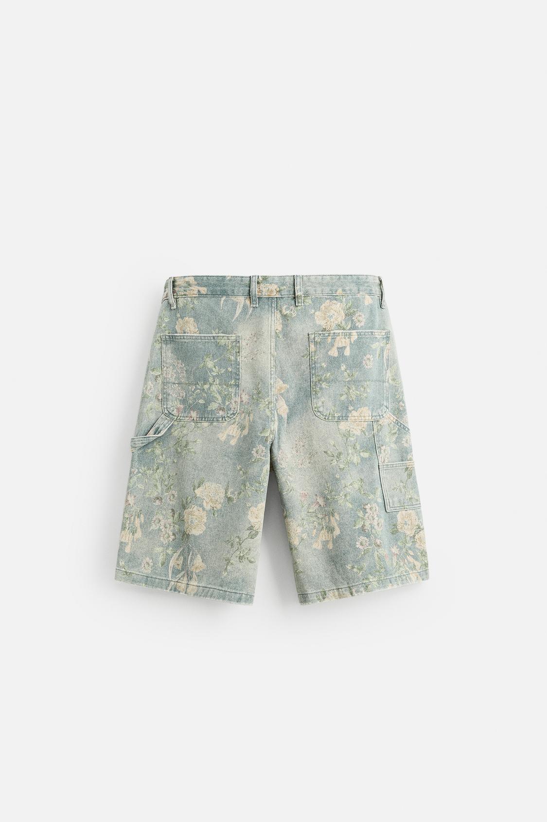 BERMUDA À POCHE DE CHARPENTIER À IMPRIMÉ FLORAL