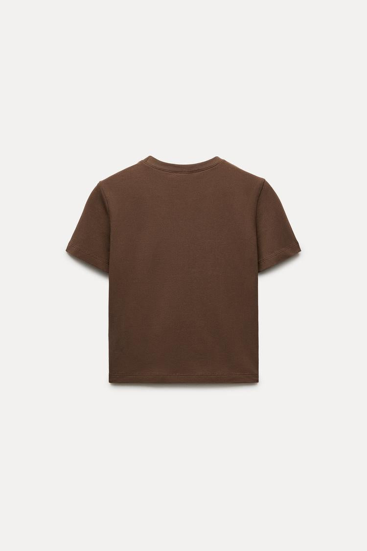T-shirt a manches courtes - Marron