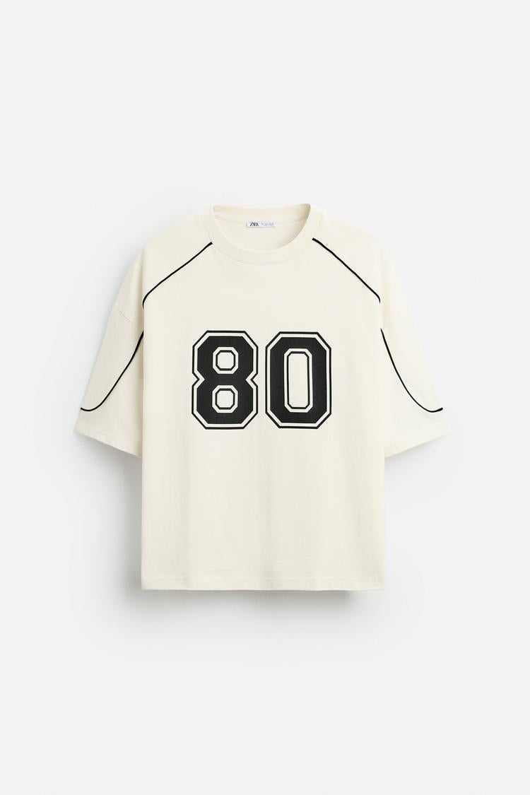 T-SHIRT NUMÉRO CONTRASTÉ