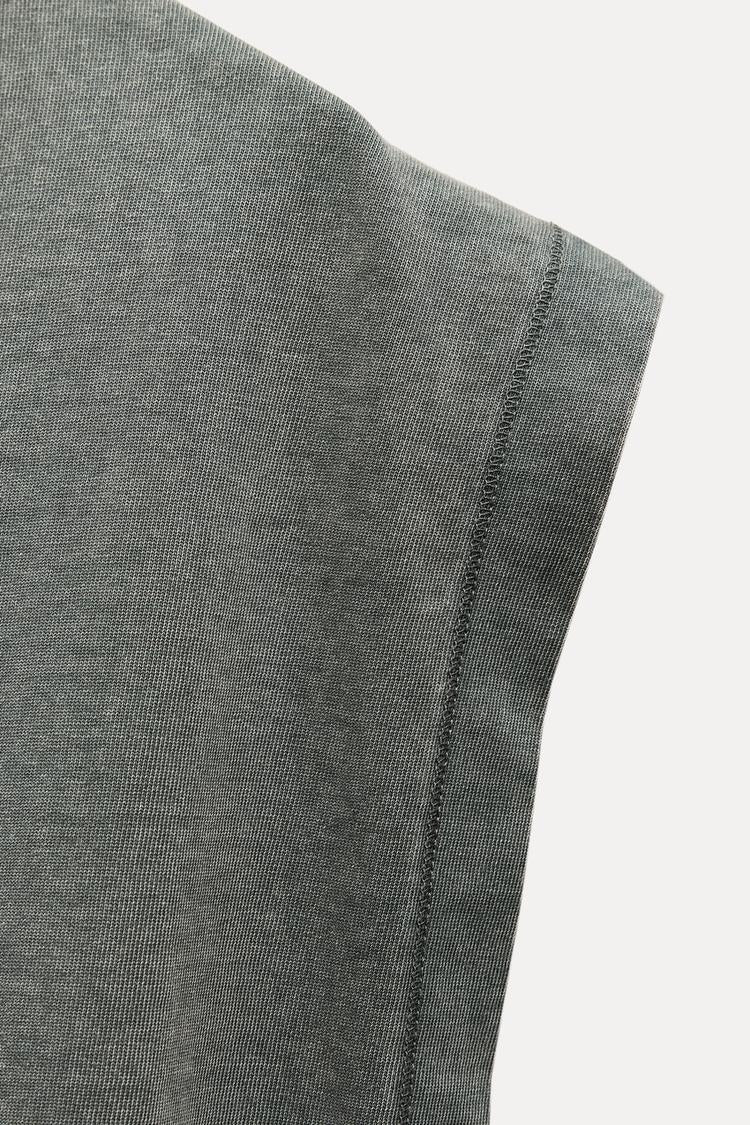 T-shirt épais effet délavé - Gris