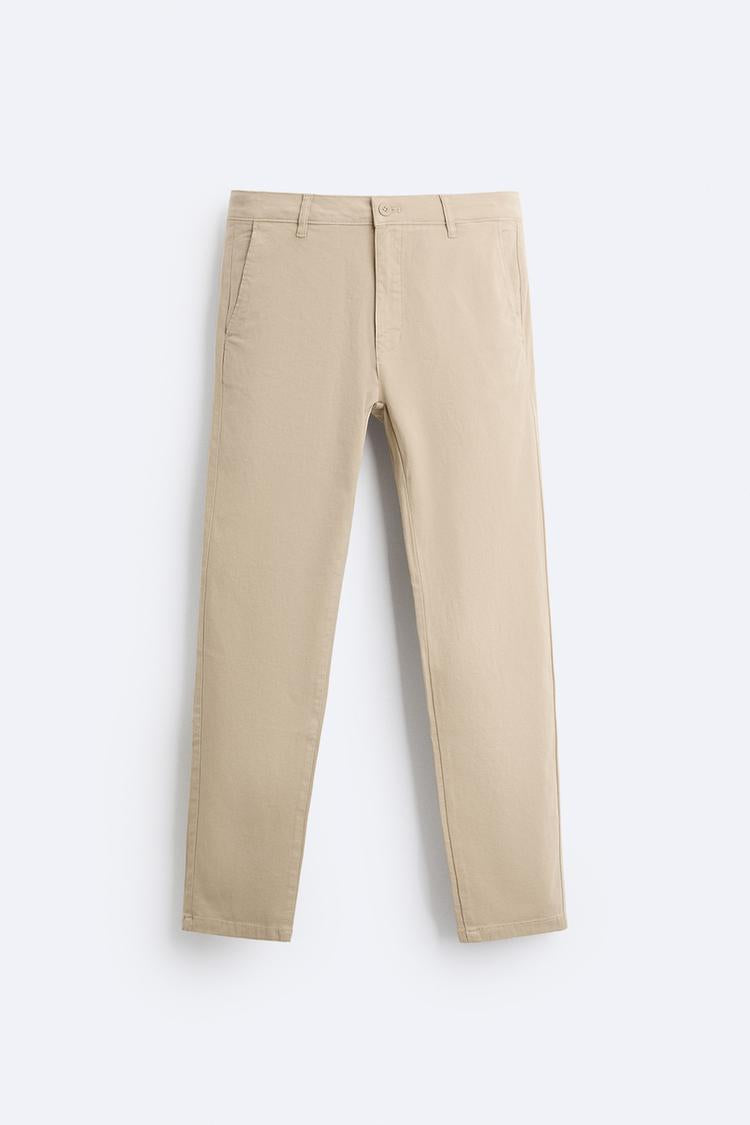 Pantalon chino coupe moulante - Beige