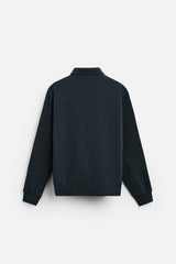 Sweat a zip sur le col - Noir