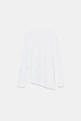 T-SHIRT ASYMÉTRIQUE À MANCHES LONGUES